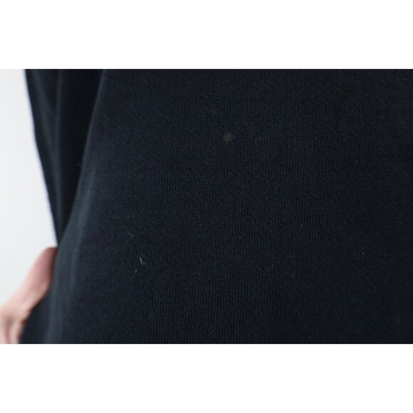 Vintage 80s 90s Streetwear Mens XL Distressed Blank Gusset Sweatshirt Black USA - Picture 7 of 12